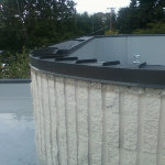 Thumbnail of commercial curved screen cap hideing hvac