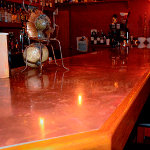 Copper bar counter tops
