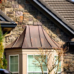 Curved copper gable