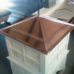 Copper turret for building