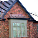Curved copper gable